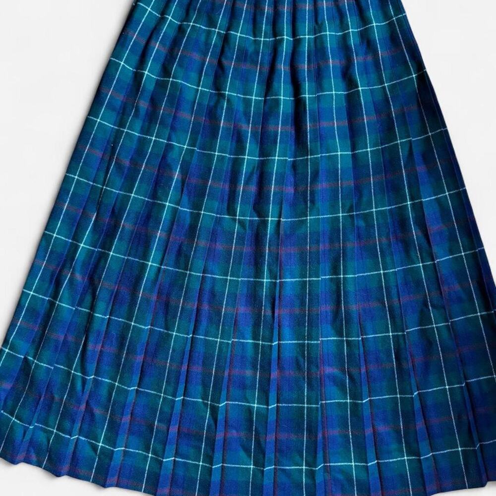 Vintage Puritan Clothing Co Cape Cod Tartan Wool Tea Length Skirt - Picture 3 of 4